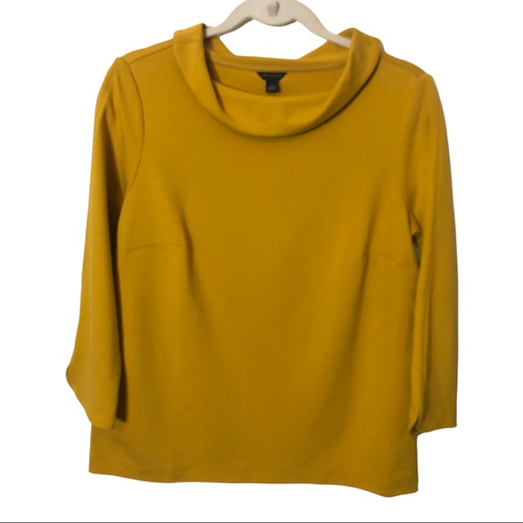 Ann Taylor Tops - Ann Taylor Mustard yellow gold Ponte knit top size S NWT